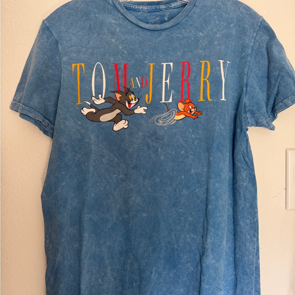 Tom and Jerry Kids Blue T-Shirt Size Small